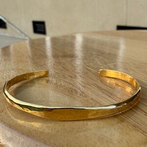 Serefina Gold-Plated Hammered Cuff Bracelet From Anthropologie!!🔥🔥🔥